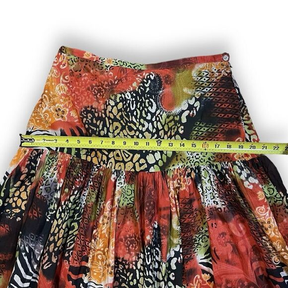 New Direction Maxi Skirt Women's M Stretch Waist Boho Hippie Warm Fall Colors - Picture 9 of 10